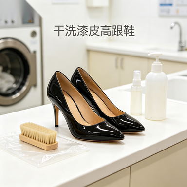 韶关干洗漆皮高跟鞋